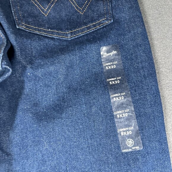 Wrangler Jeans Womens 5x30 Blue Cowboy Cut 14MWZ Slim Fit Tapered Leg Western - Picture 9 of 12